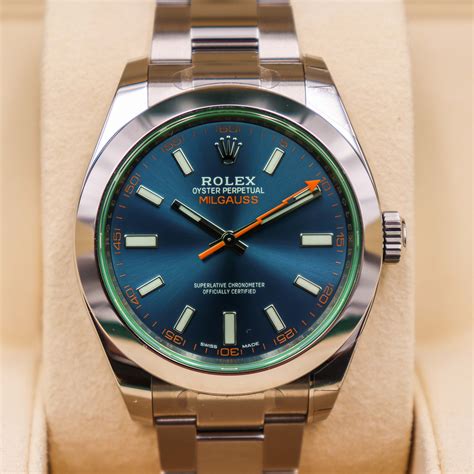 rolex z blue milgauss.